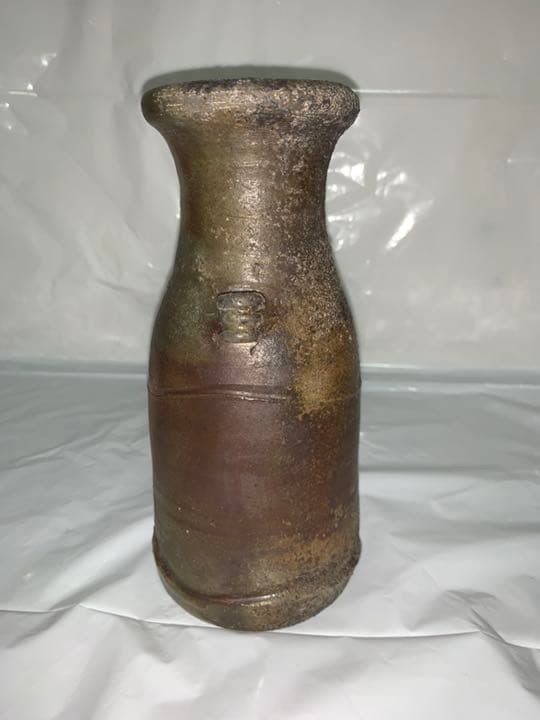 備前焼  瀬尾楽三作  耳付花入