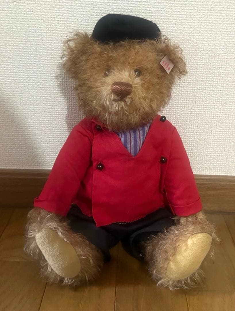 シュタイフ　ベアー　ベルボーイ　ドイツ　シリアル番号つき　ぬいぐるみ　約27cm