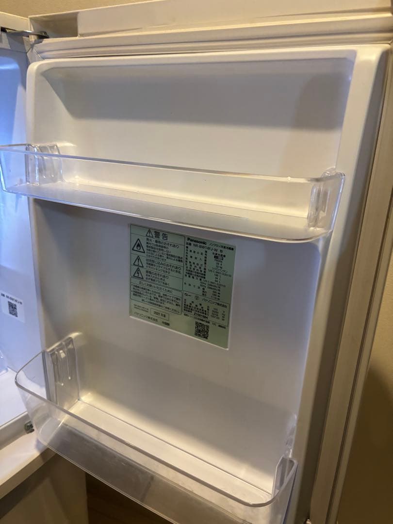 【送料込】パナソニック 冷蔵庫 2ドア 138L NR-BW14FJ-W