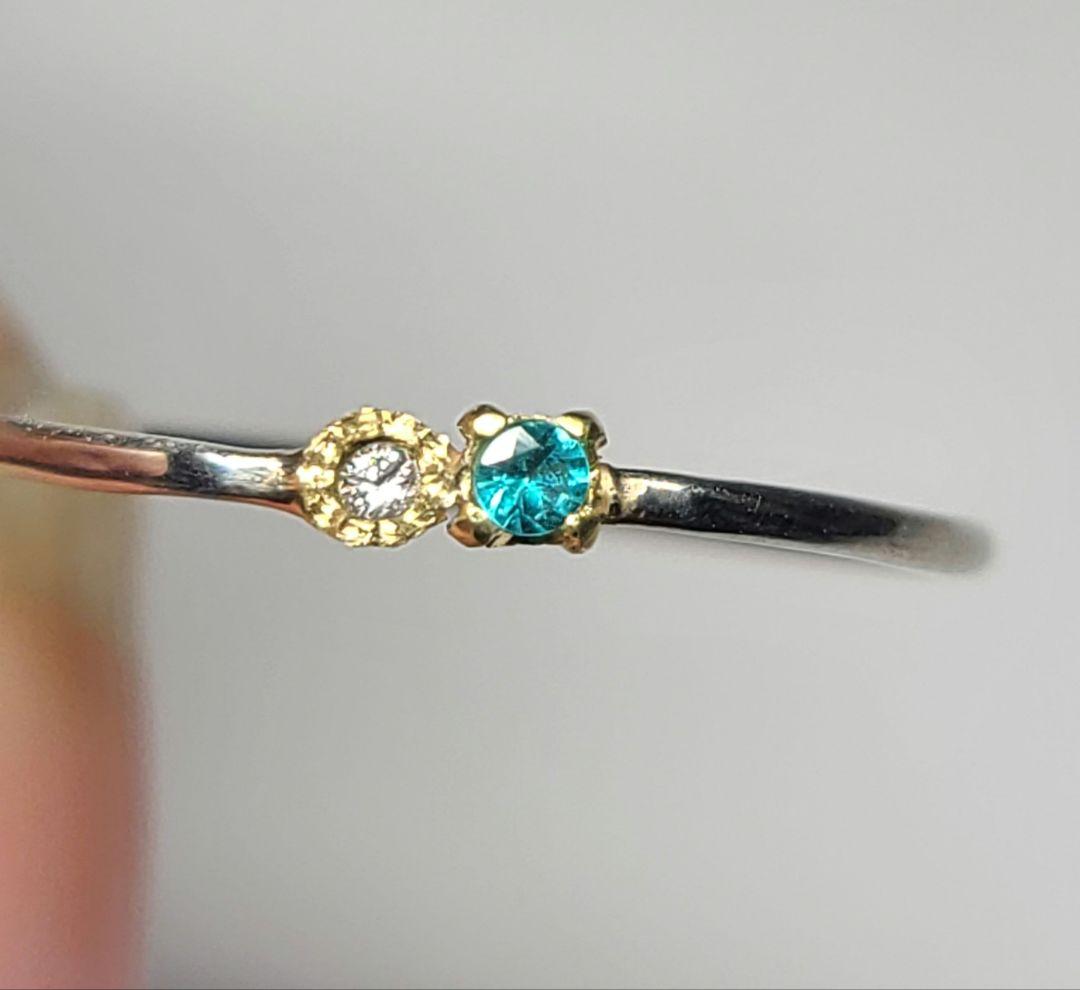 ブルーネオンとピンクの輝き☆パライバトルマリン&ピンクダイヤモンド