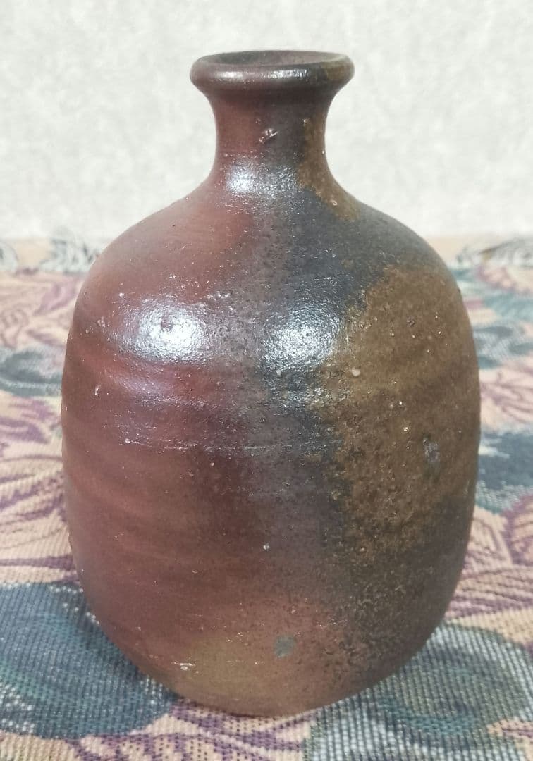 人間国宝 山本陶秀 備前徳利 共箱 栞 保証品