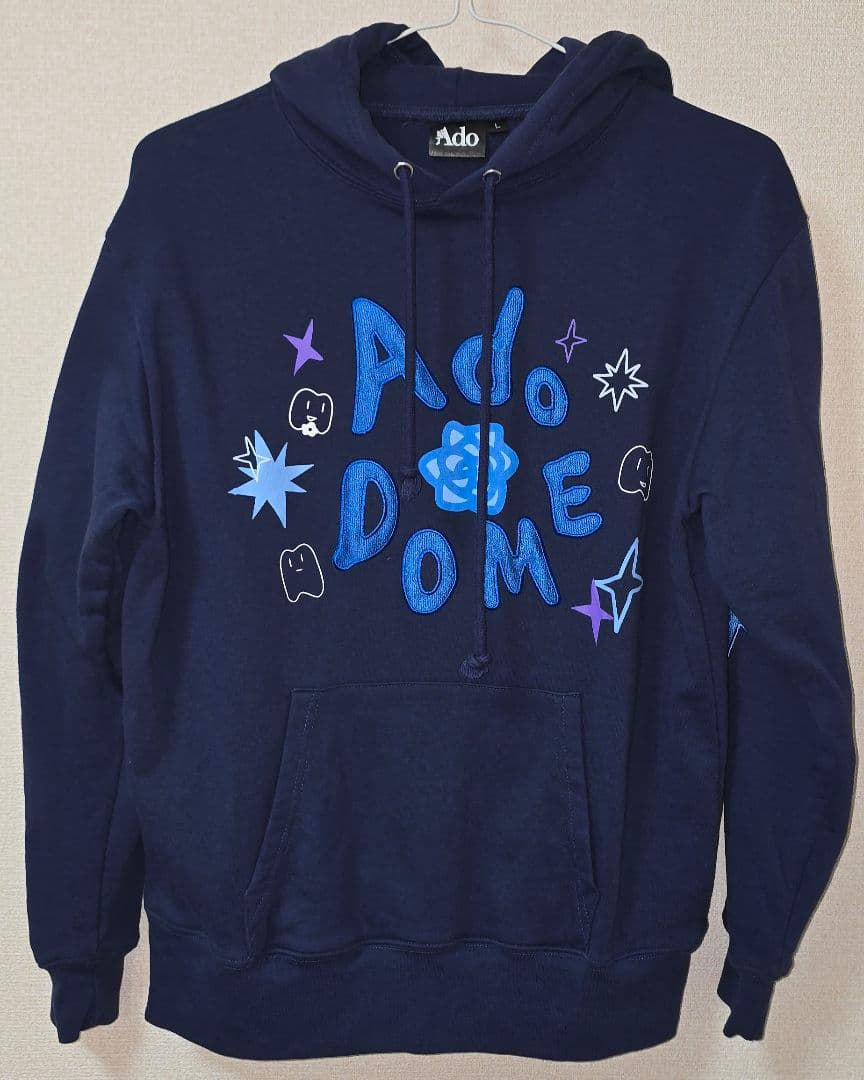 Ado よだか ファッショナブルパーカー L ネイビー - メルカリ