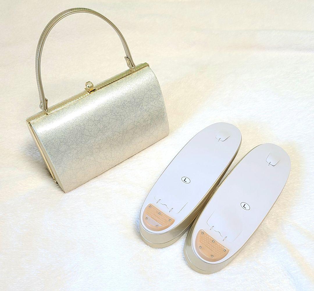 未使用品 草履バッグセット⑨ シルバーゴールド 卒業 入学 結婚 留袖 付下 金