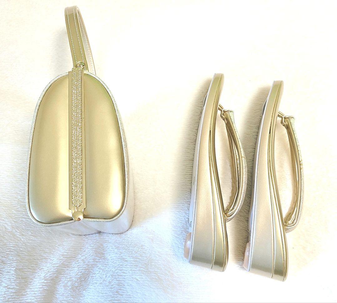 未使用品 草履バッグセット⑨ シルバーゴールド 卒業 入学 結婚 留袖 付下 金