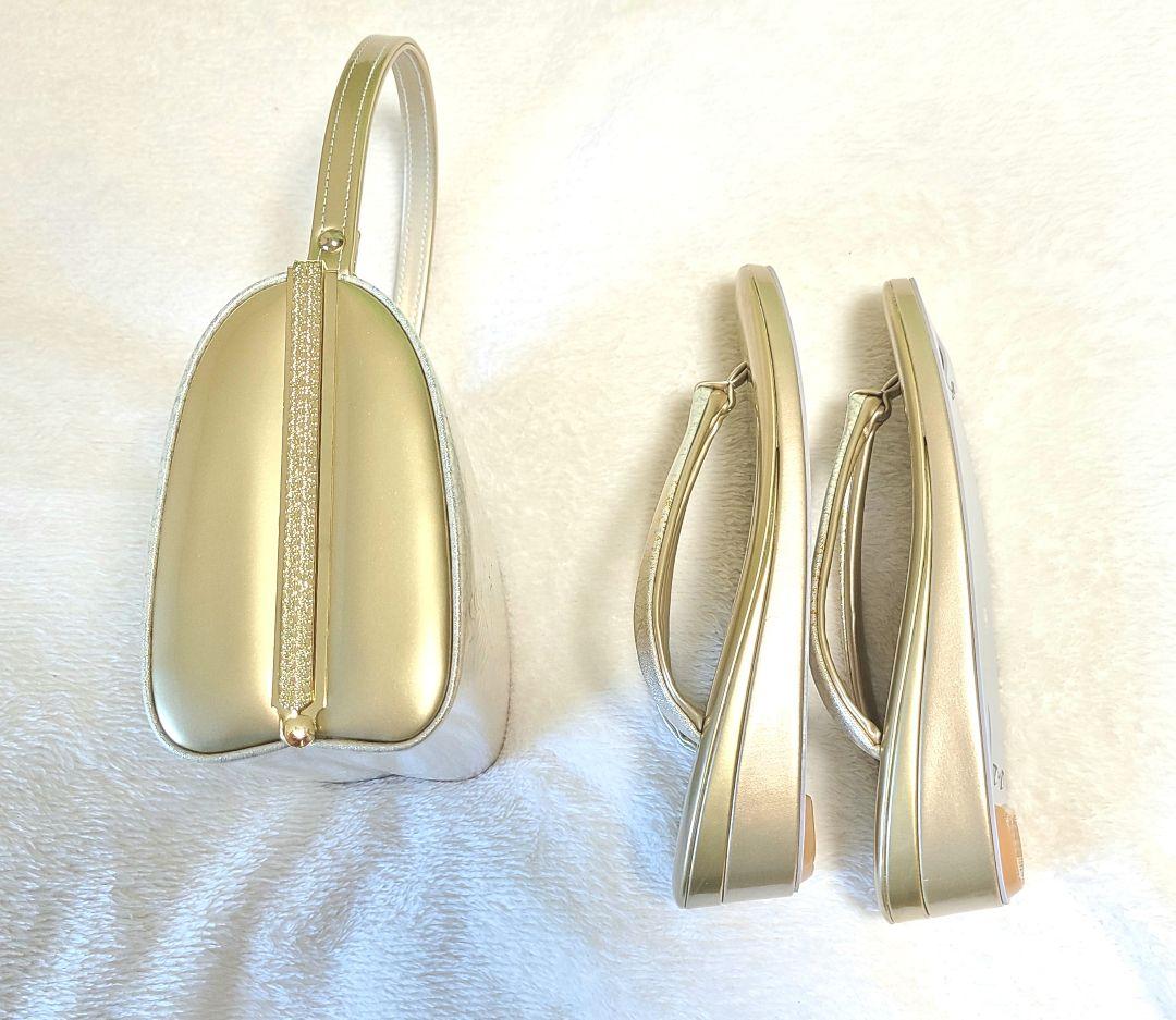 未使用品 草履バッグセット⑨ シルバーゴールド 卒業 入学 結婚 留袖 付下 金