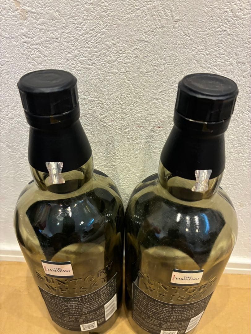 山崎18年 サントリー 空瓶 未洗浄 2本｜山崎18年 空き瓶