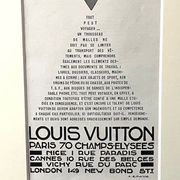 ルイ・ヴィトン ポスターフレームLouis Vuitton 1930年代 Bの通販はau