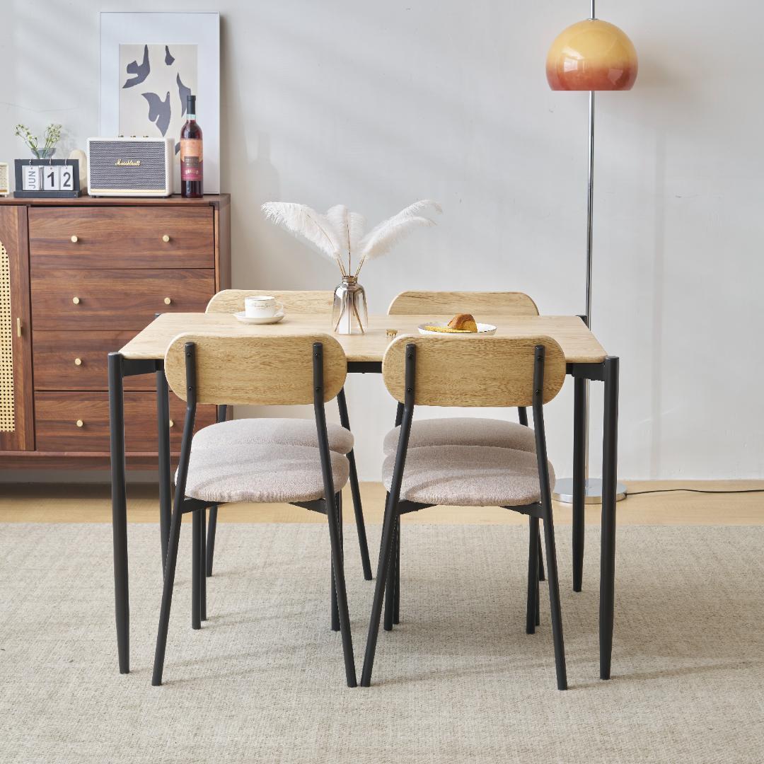 三連休大セール！4人用ダイニングテーブル　チェア付き食卓　人気品　NATURAL