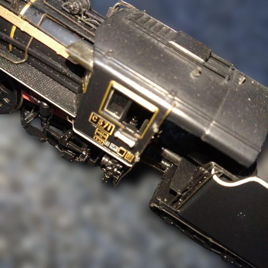 HOゲージ　天賞堂　C57 1　蒸気機関車　展示ケース付き　中古品　やまぐち号
