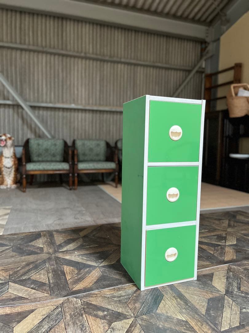 チェスト 昭和レトロ 当時物 レトロポップ インテリア グリーン 緑