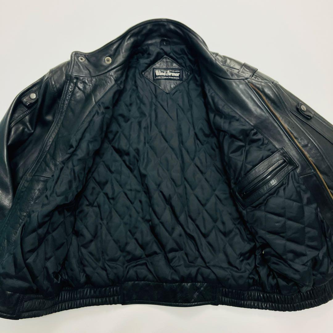 希少サイズ】 Wind Armor ライダースジャケット バイカー 牛革 光沢