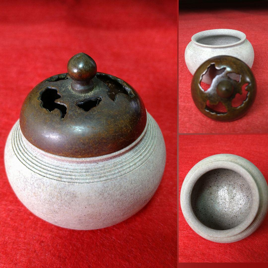 AA131 螺鈿 平卓鶴松めでた図 香炉付 飾り台 花台 香台 植木台