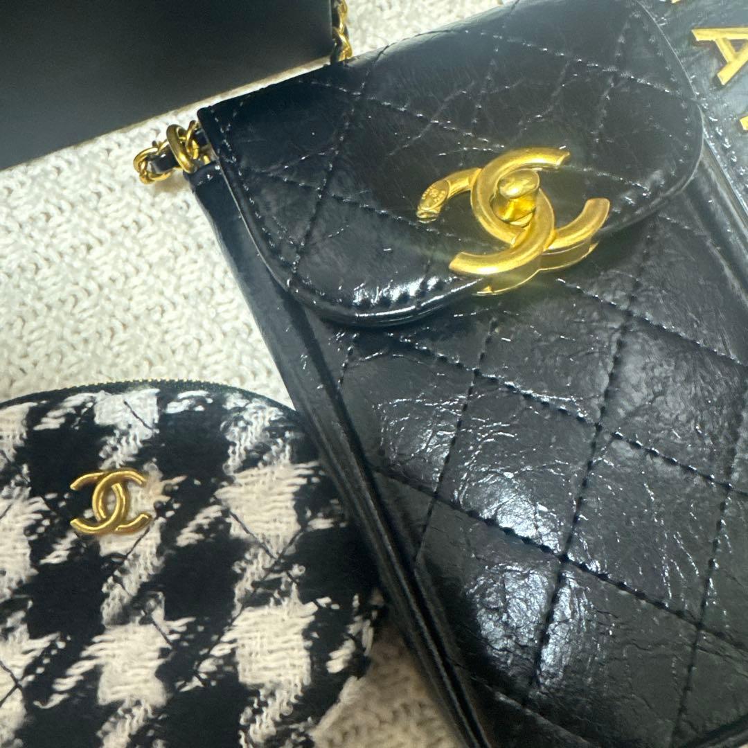 非売品 シャネル ノベルティ スマホポーチ ミニバッグ 斜め掛け