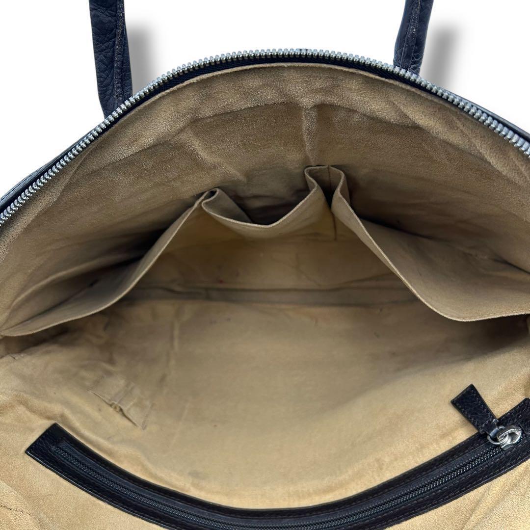 美品 dunhill 2way ビジネスバッグ シボ革 ダークブラウン