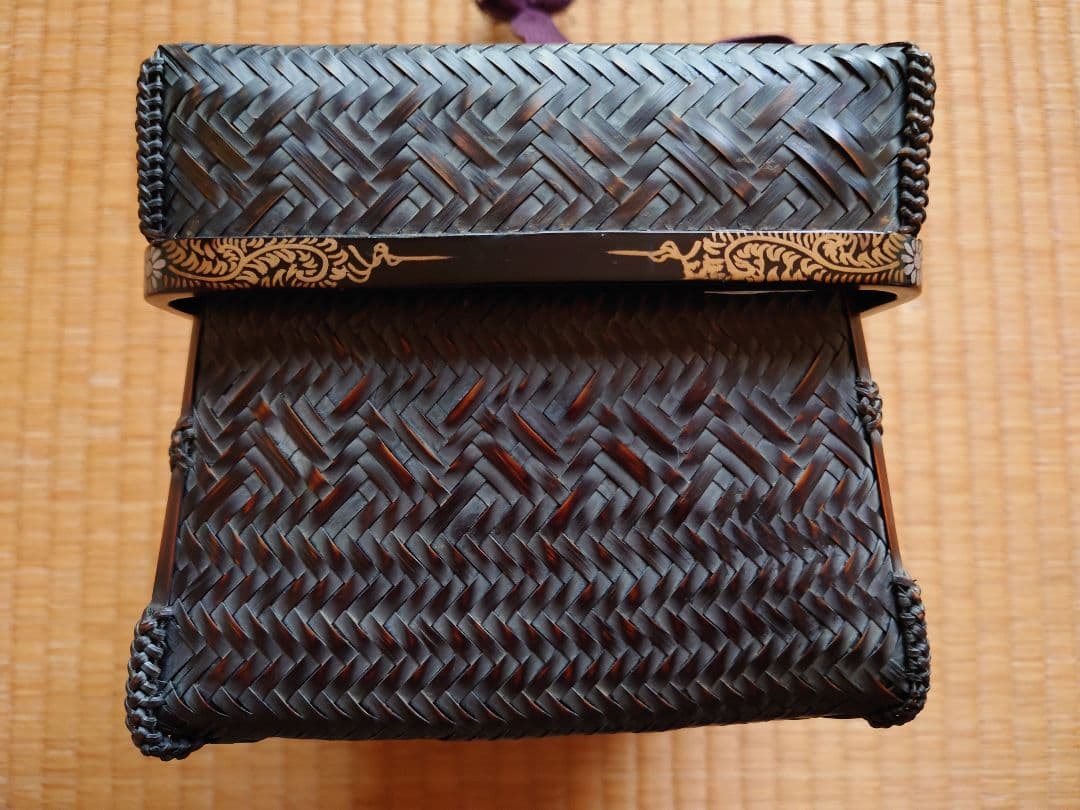 御所籠竹編み茶箱