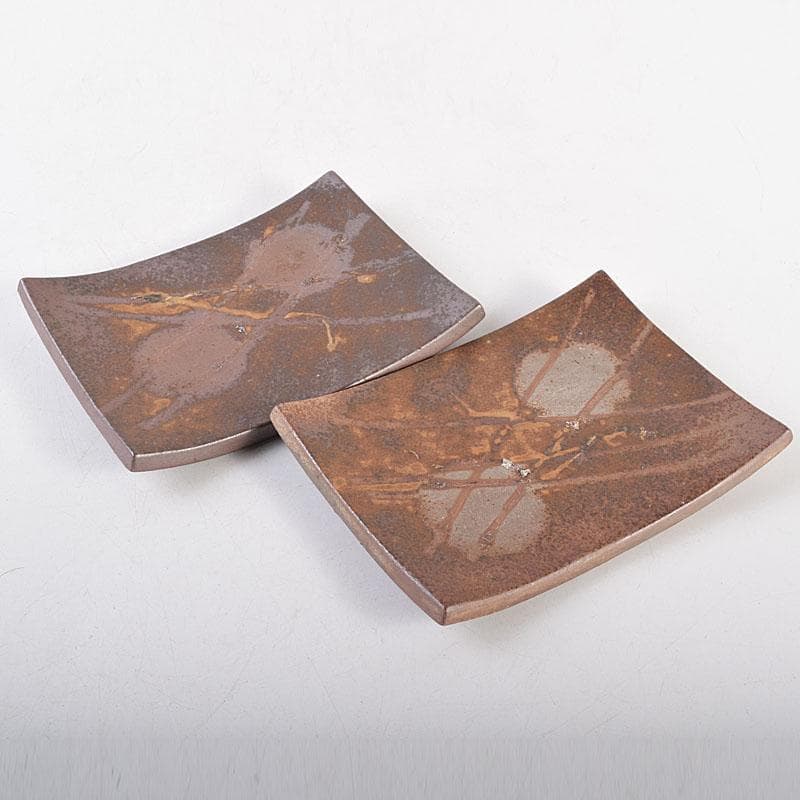 和食器 備前焼 石野充信造 銘々皿 五客 共布共箱 V R8847 - メルカリ