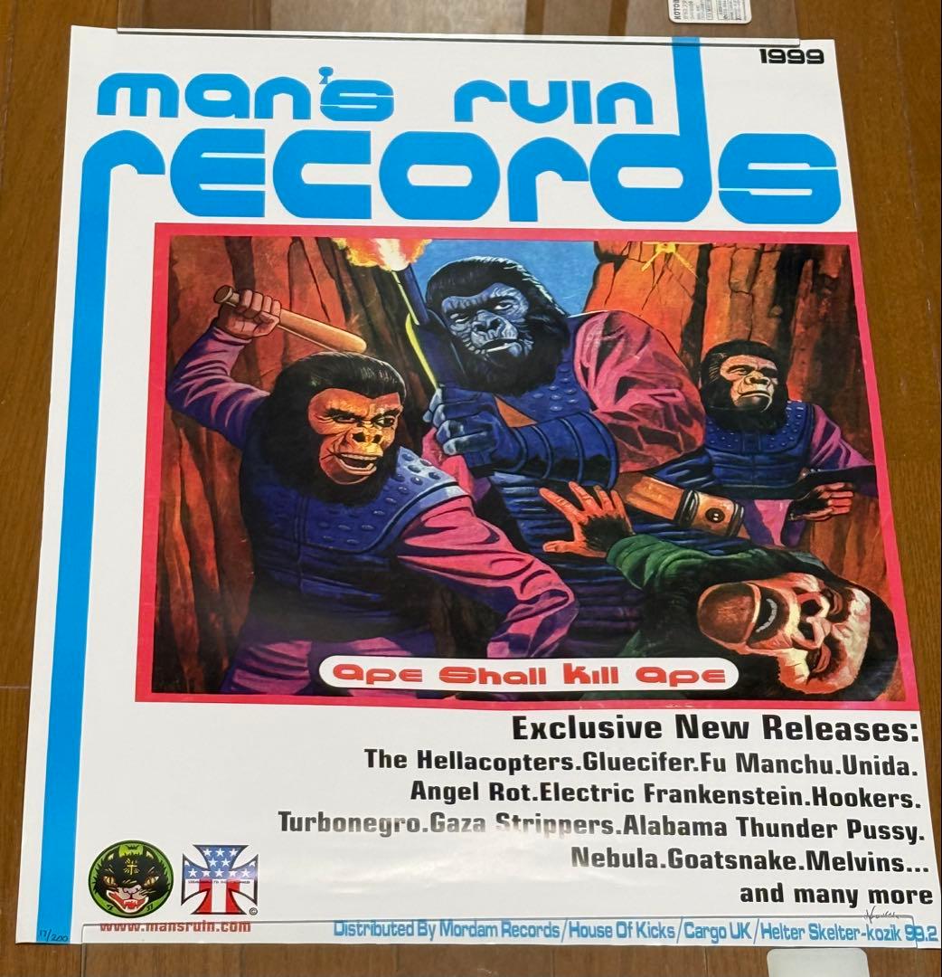 Kozik⭐︎1999 Man's Ruin Records ポスター ⭐︎Ape - メルカリ