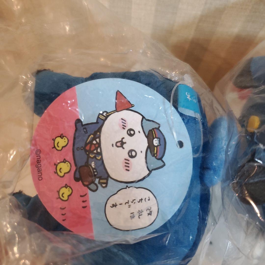 【初期グッズ・未開封】ちいかわ ハチワレ 駅員さんなぬいぐるみ