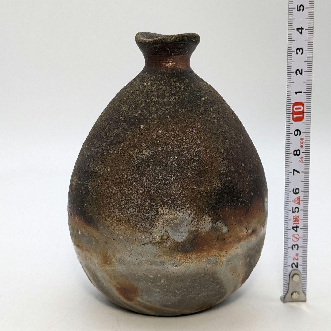 藤原謙（三代目藤原楽山） 造 備前焼 金彩緋襷徳利&酒呑 合箱