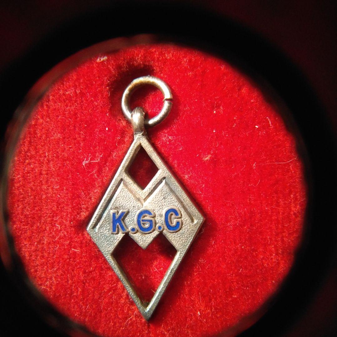 戦前、K.G.C. カレッジメダル トップ ビンテージ デッドストック 純銀