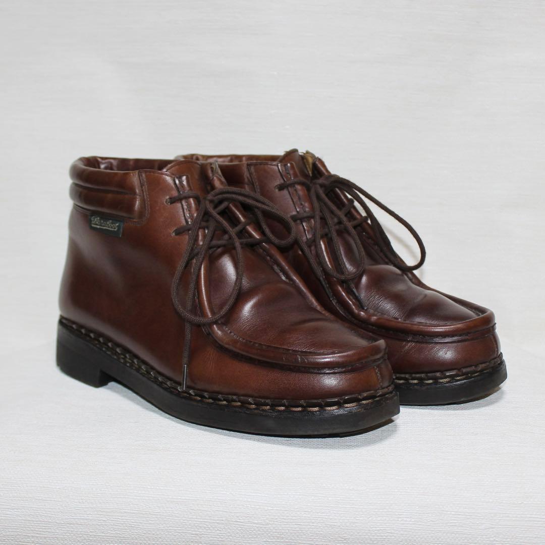 パラブーツ　ミリー　デカタグ　7 ブラウン ハイカットミカエル