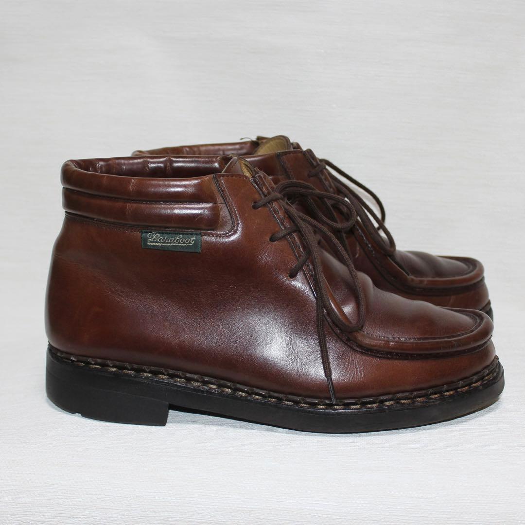 パラブーツ　ミリー　デカタグ　7 ブラウン ハイカットミカエル