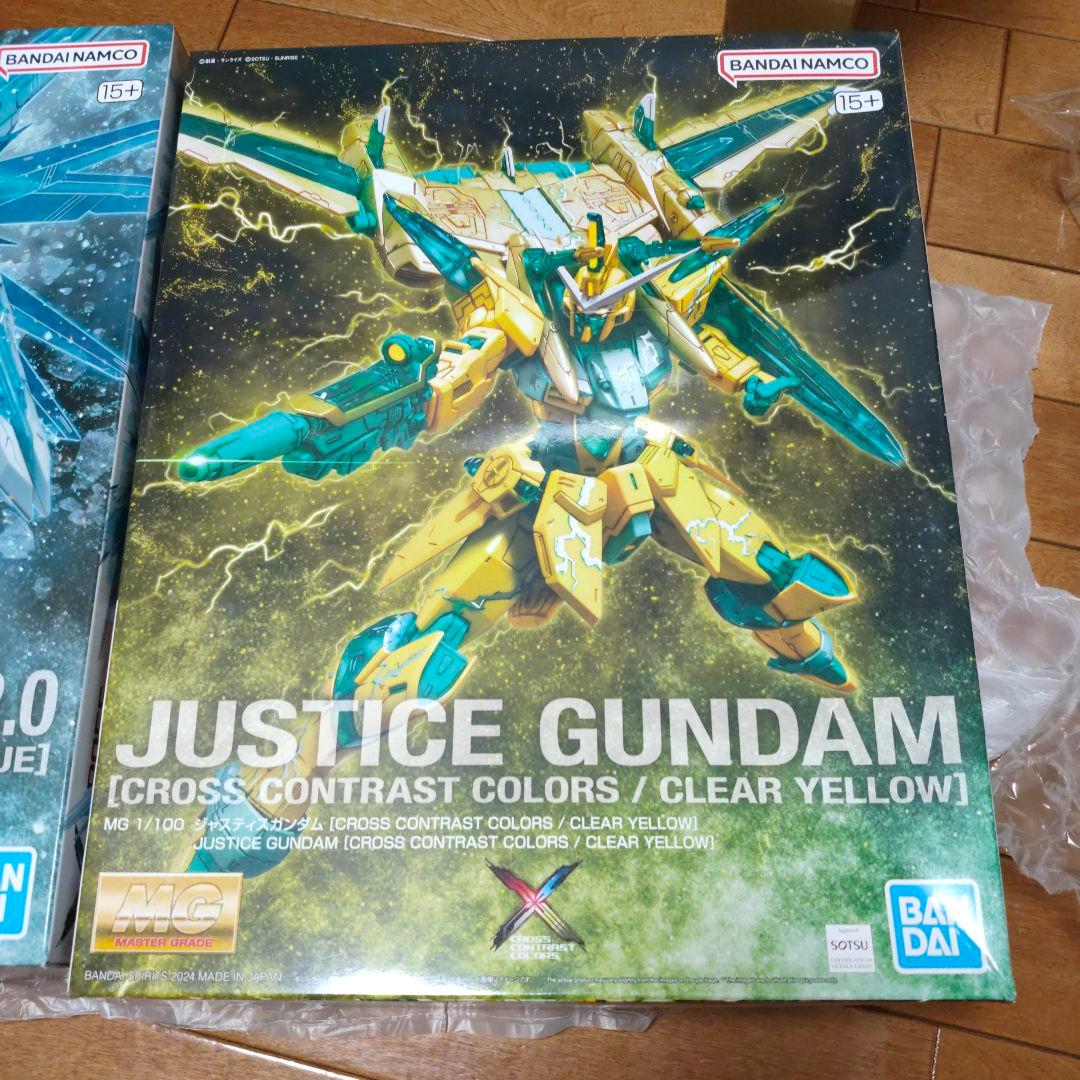 海外限定 MG 1/100 ジャスティス クリアイエロー.Ver CROSS CONTRAST