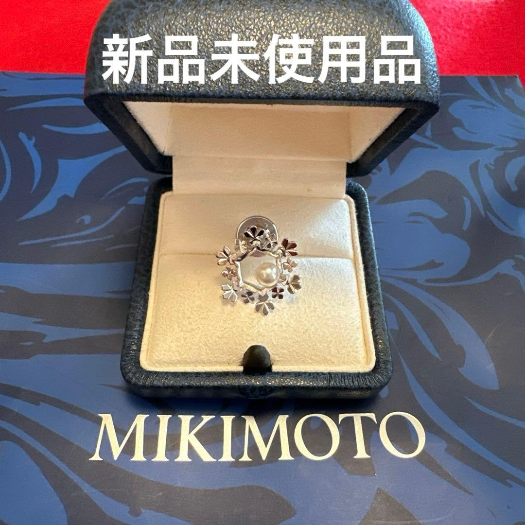 ミキモトシルバーパールピンブローチ ☆雪の結晶デザイン☆新品☆
