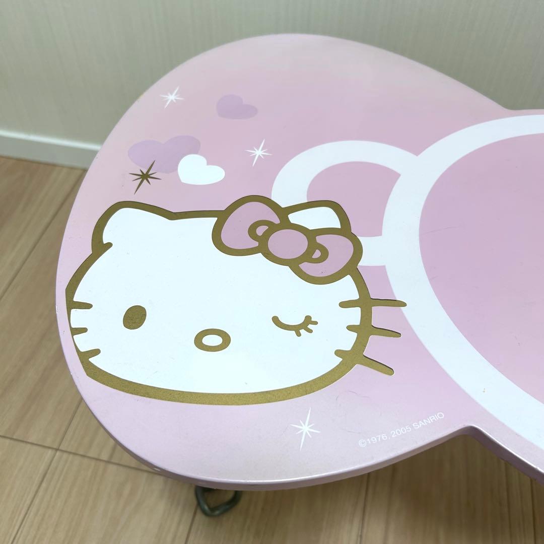 【レア】ハローキティ Vivitix リボン型ミニテーブル 折りたたみ式 猫脚