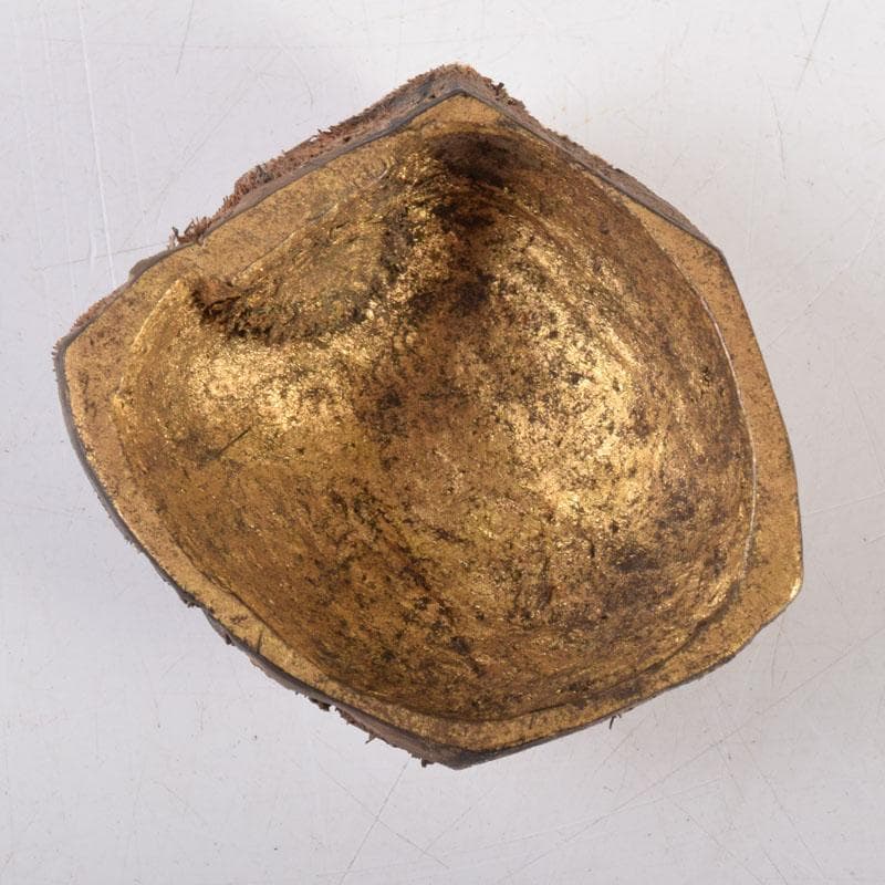 茶道具　木彫　桜　内金溜　香合　時代箱　V　8355