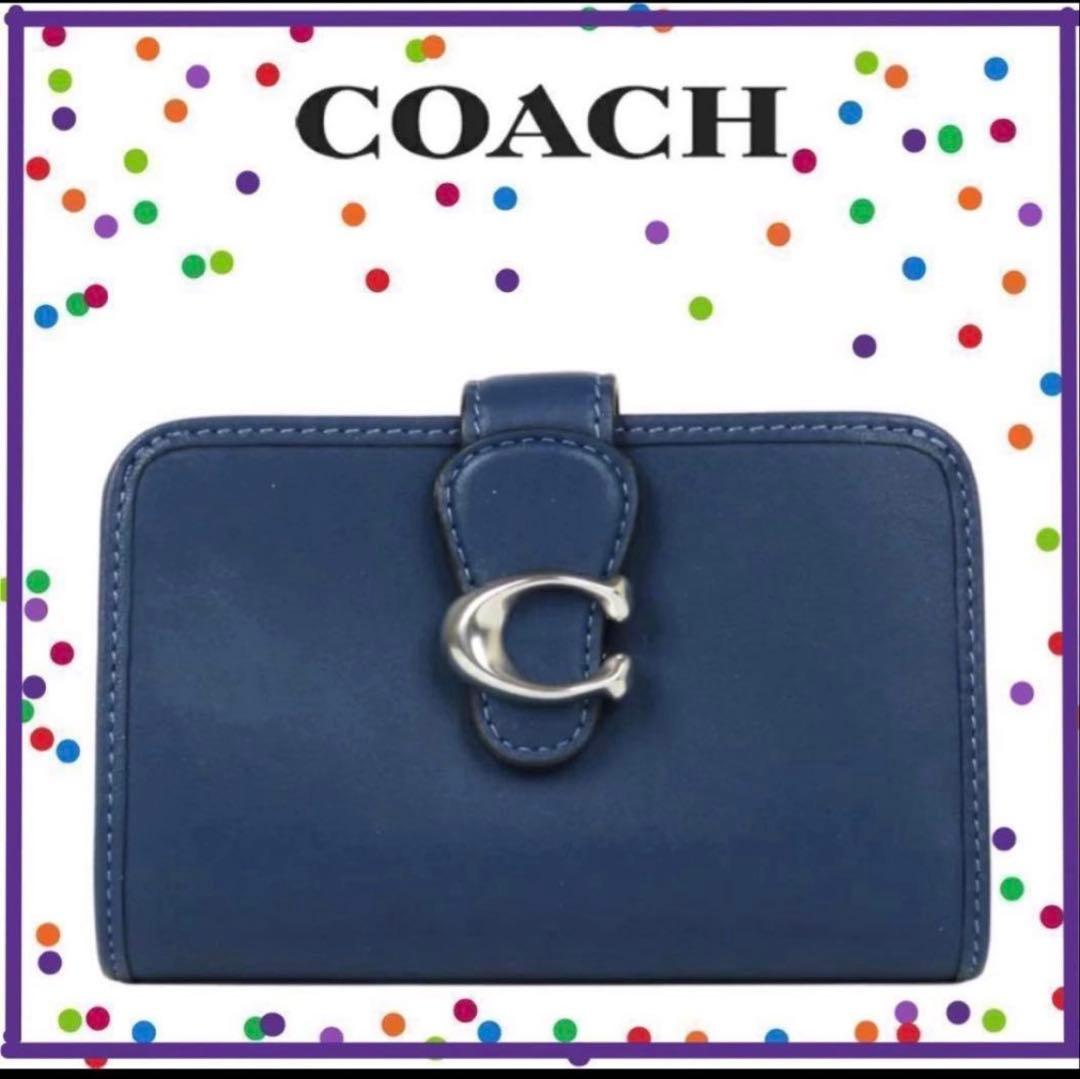 COACH コーチ高級スムースレザータビーミディアム二つ折り財布 - メルカリ