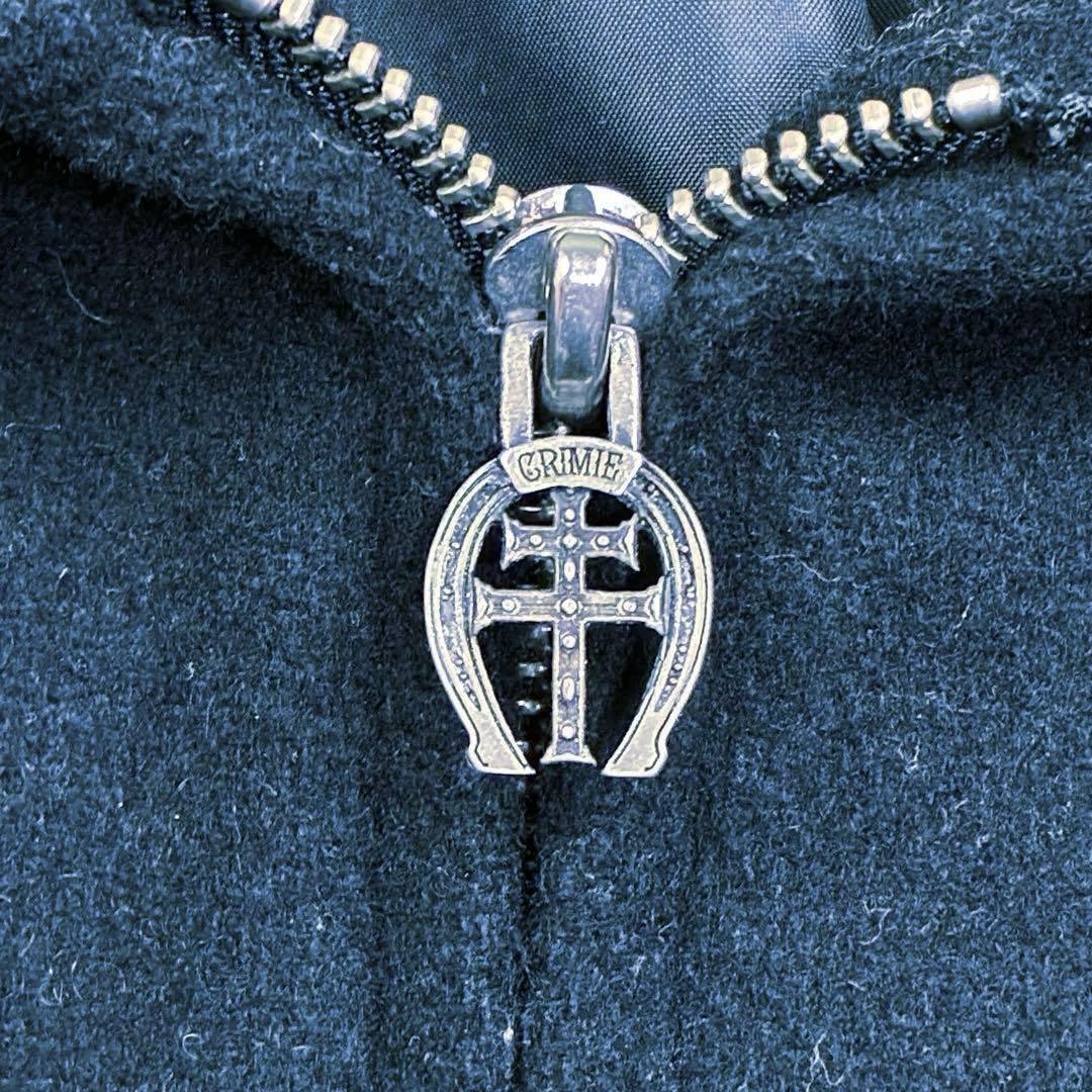 CRIMIE ウール スポーツ ジャケット ブルゾン ブラック M