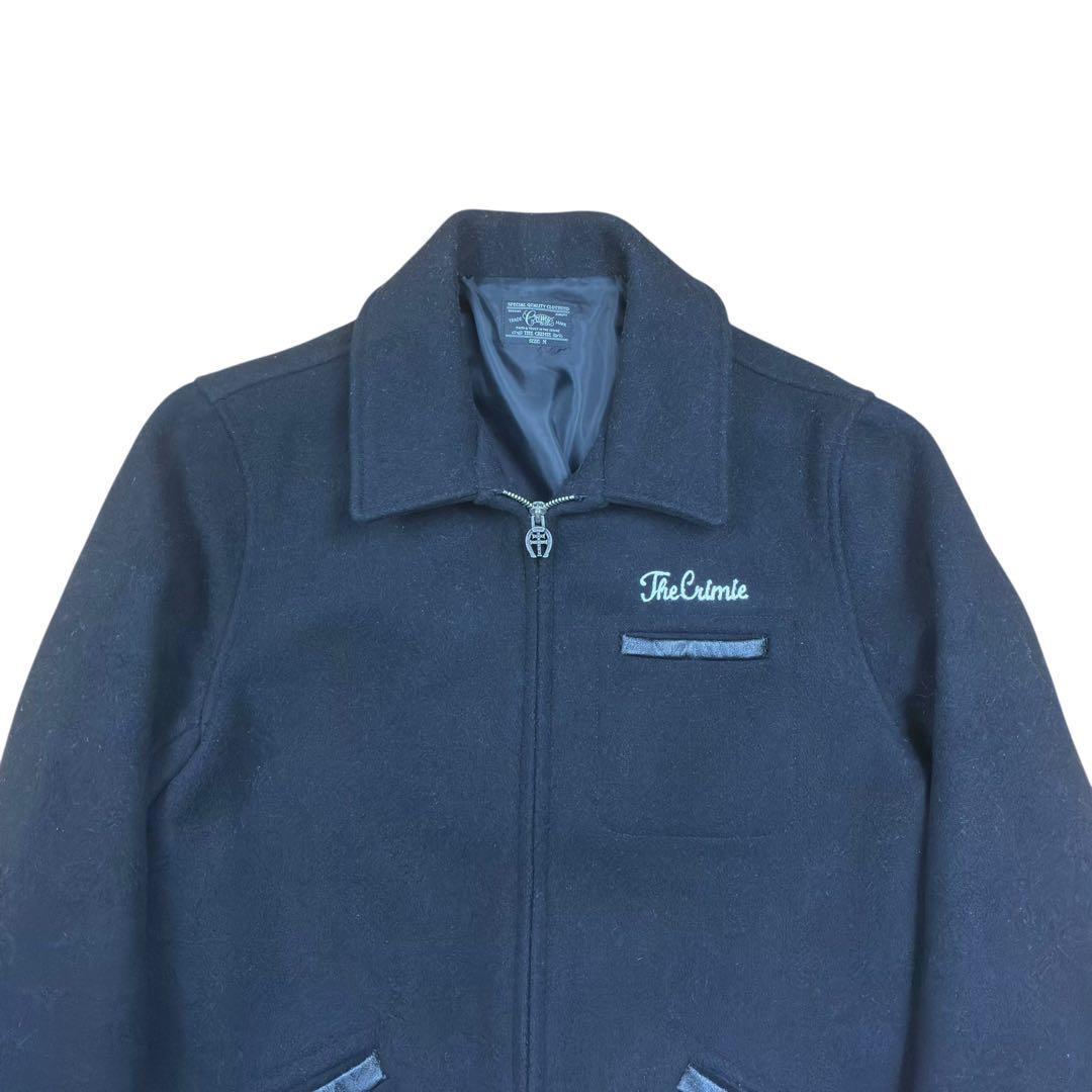 CRIMIE ウール スポーツ ジャケット ブルゾン ブラック M