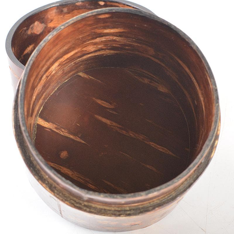 茶道具　越前塗　中出松峰作　螺鈿装飾　遠山桜蒔絵　桜中次　棗　共箱　V　6433