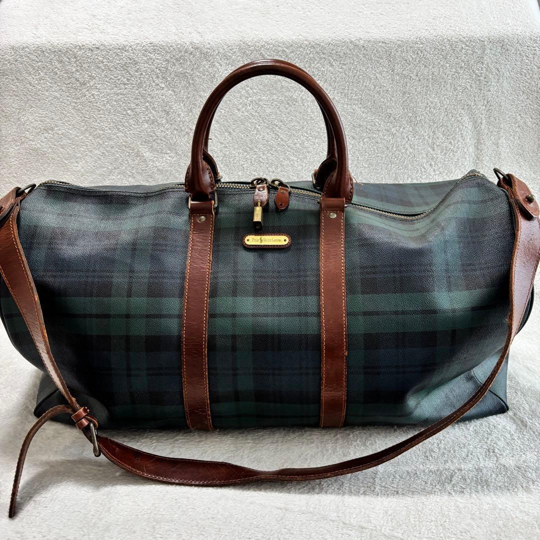 ✨️美品 ポロラルフローレン ボストンバッグ 2WAY PVCレザー グリーン