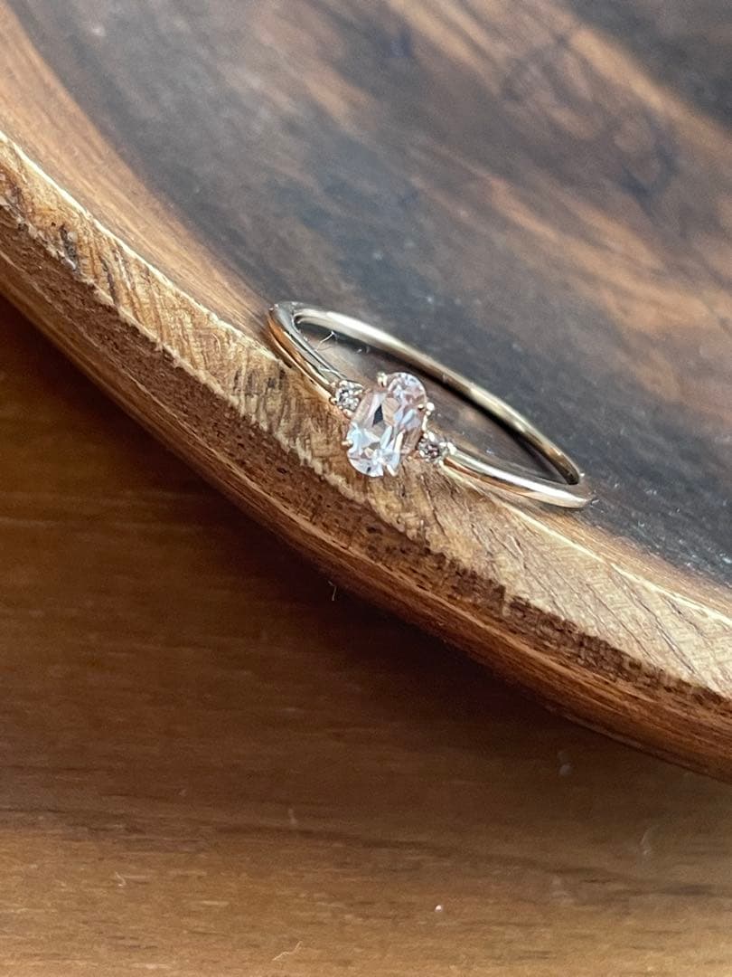 ナ*ノ様 モルガナイト リング 18金 ピンクゴールド