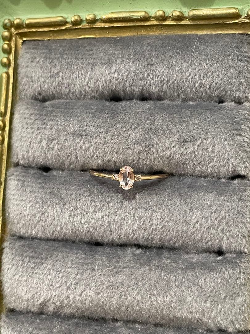 ナ*ノ様 モルガナイト リング 18金 ピンクゴールド