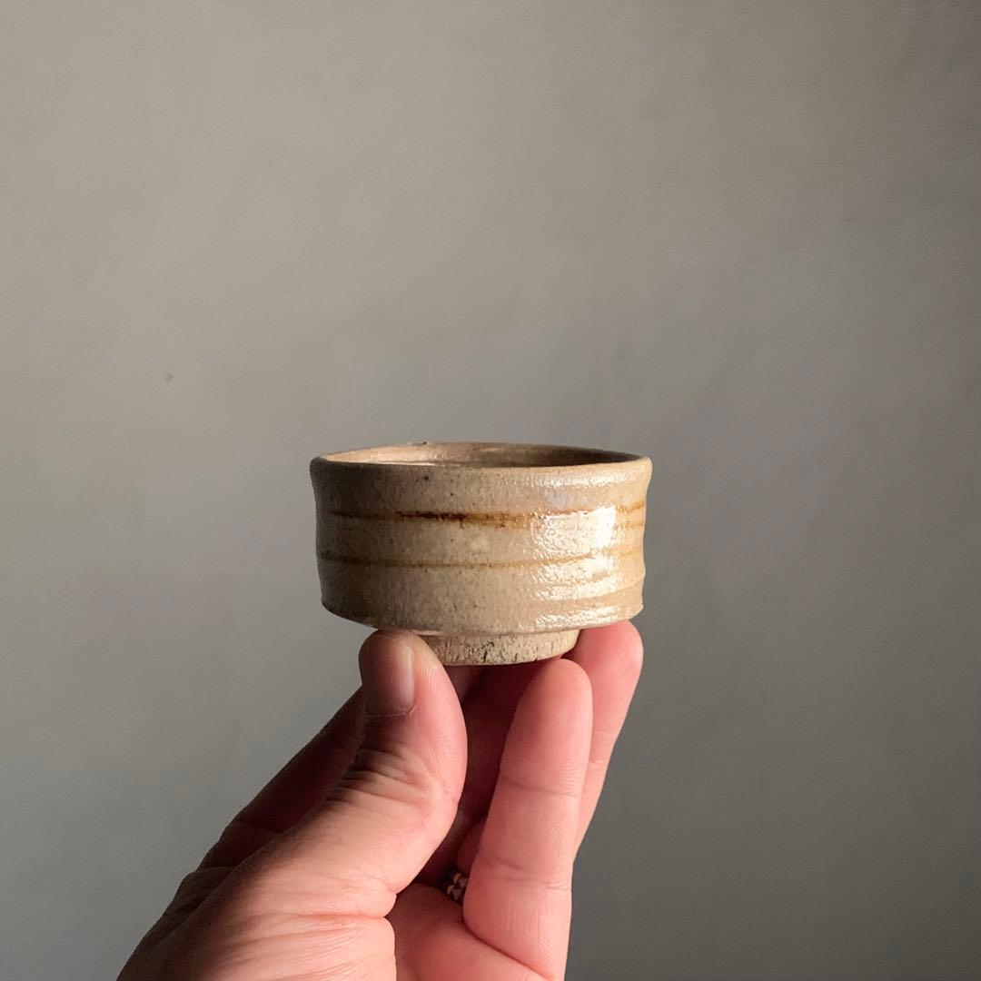 輪線文 桶盃 半筒盃 盃 ぐい呑み ちょこ 酒器 古美術 古道具 アンティーク