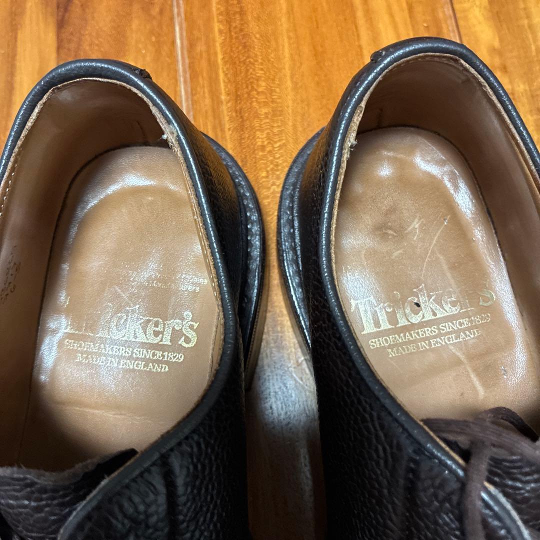 トリッカーズ　ロバート　プレーントゥ　グレインレザー　ブラウン　UK6.0