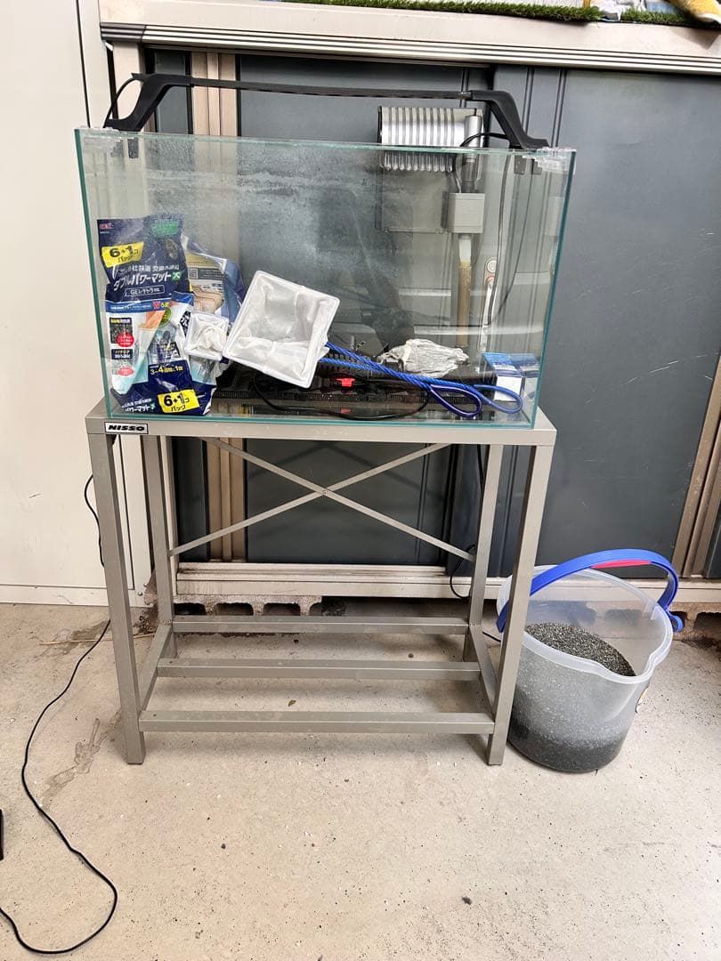 60cmオールガラス水槽、水槽台セット ガラス水槽 水槽台セット