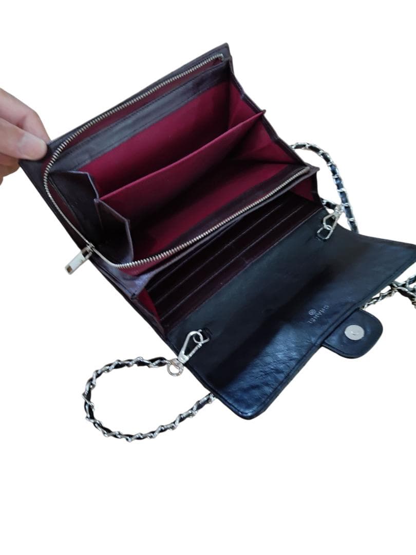 シャネル カメリア チェーンウォレット ショルダーバッグ ポシェット