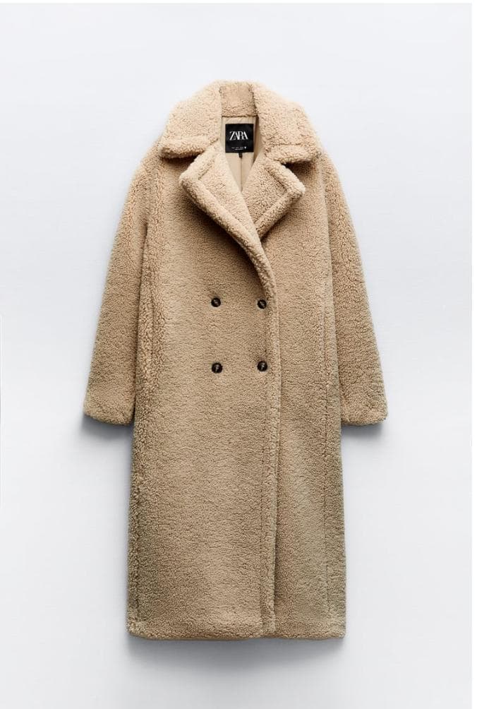 ZARA テディベア コート ベージュXS