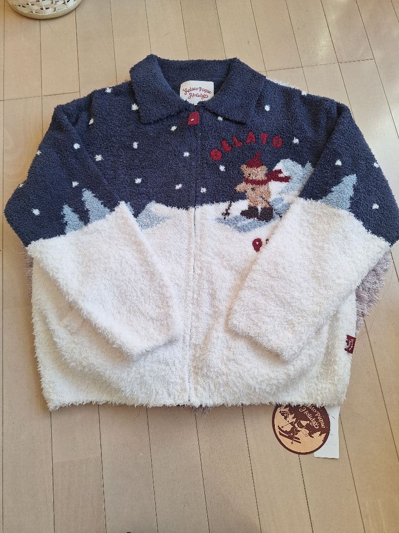 ジェラートピケ Holiday スキーベアジャガードカーディガン 新品未着用