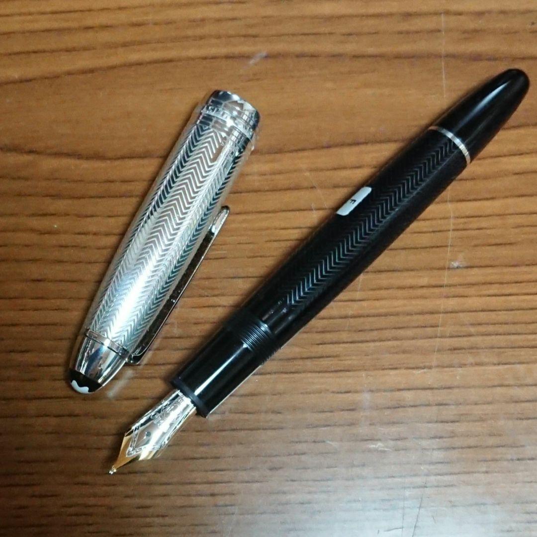 モンブラン 万年筆 ソリテール 146 ドゥエ シルバーバーリー