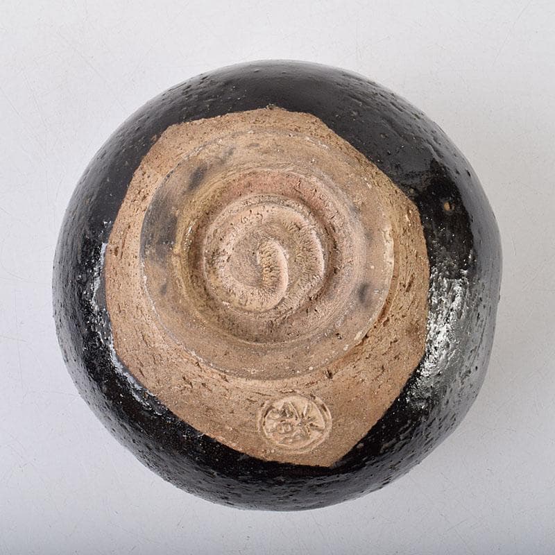 茶道具 楽吉左衛門 十二代弘入作 黒楽茶碗 時代箱 M