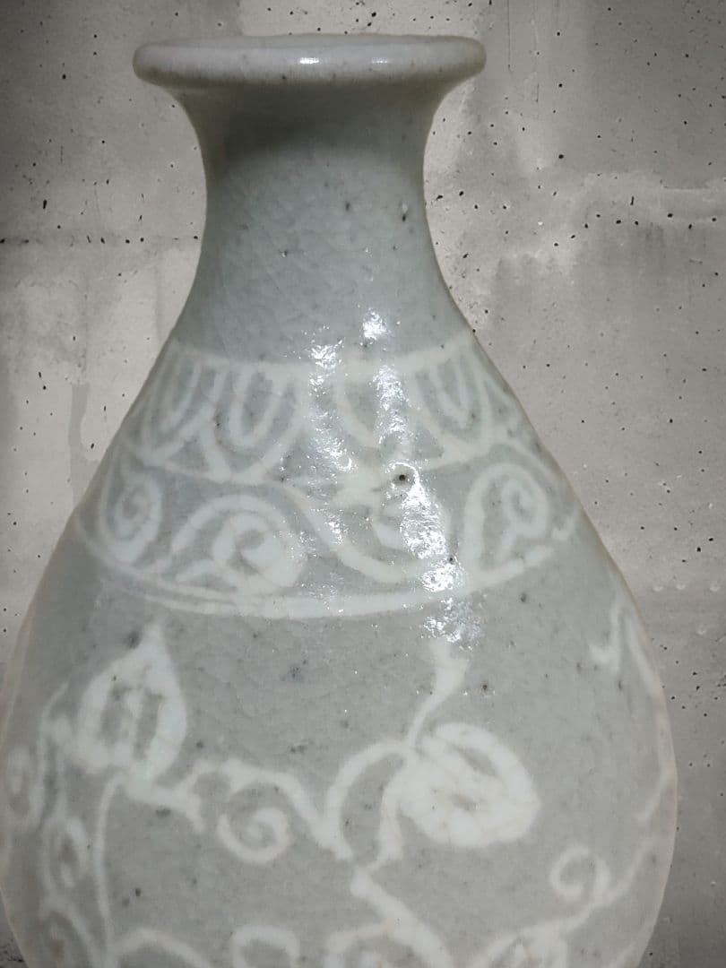 高麗青磁 徳利 花入 時代物 白象嵌 朝鮮美術 - メルカリ