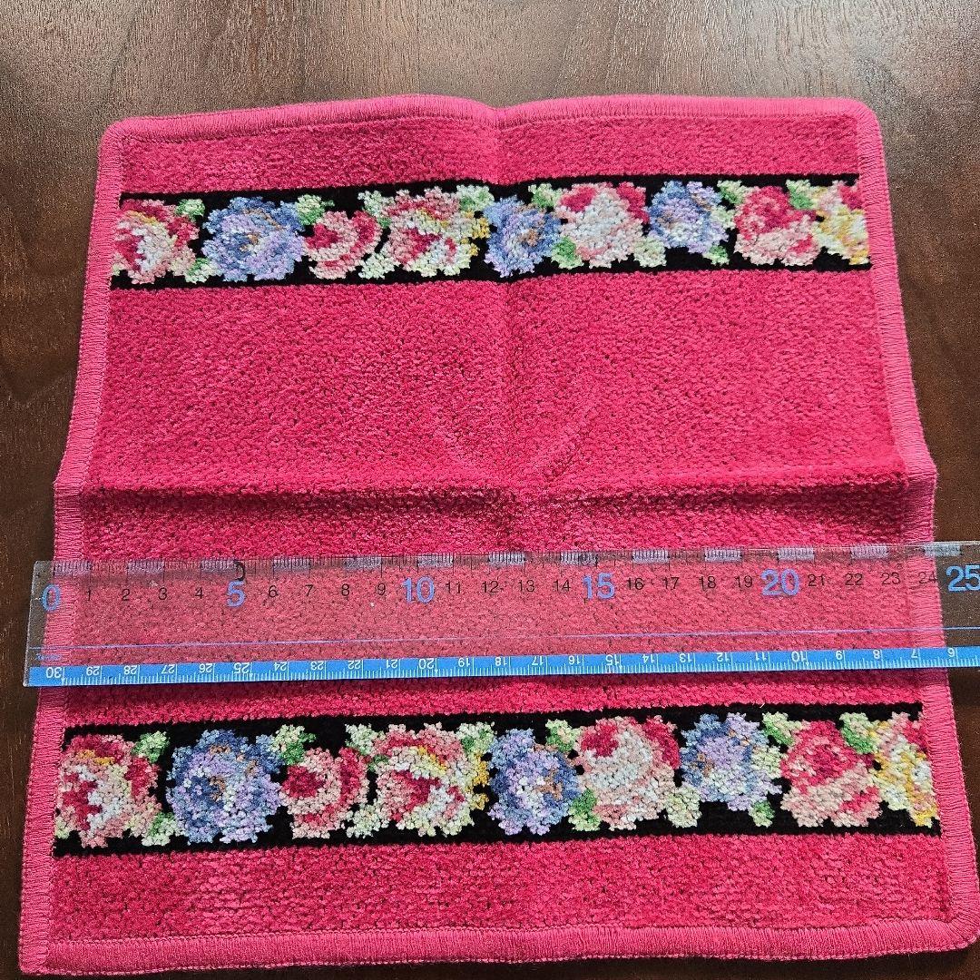 FEILER 花柄 タオルハンカチ ピンク 約25cm - メルカリ