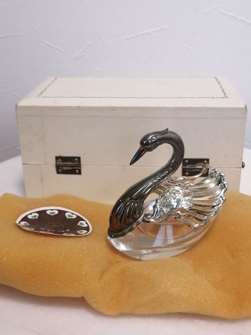 銀 シルバー silver 白鳥 スワン 小物入れ