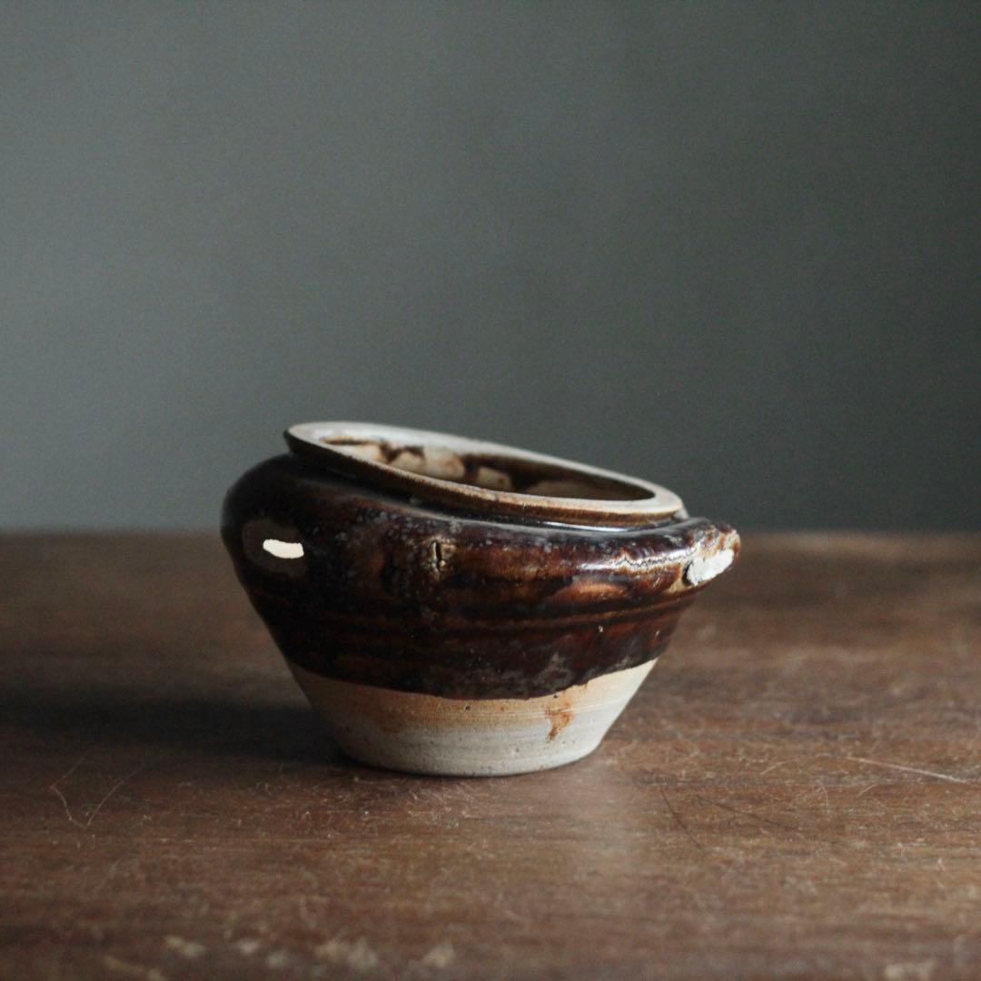 美濃 破れ壺 ひしゃげ壺 古美術 古道具 アンティーク
