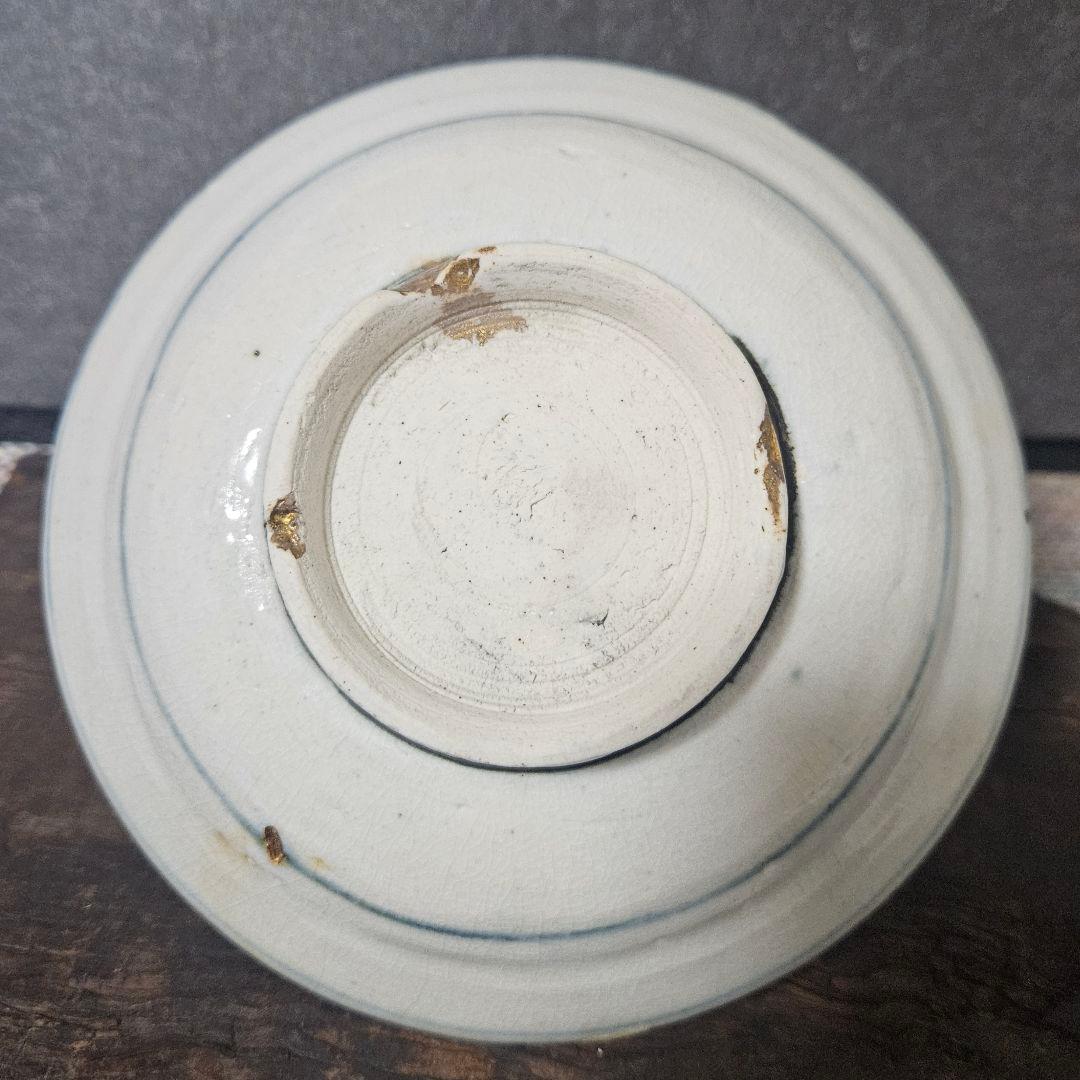 中国古美術　中国古陶磁器　南方系　 明代末期～清代初期　古染付　呉須皿　鳥の図皿